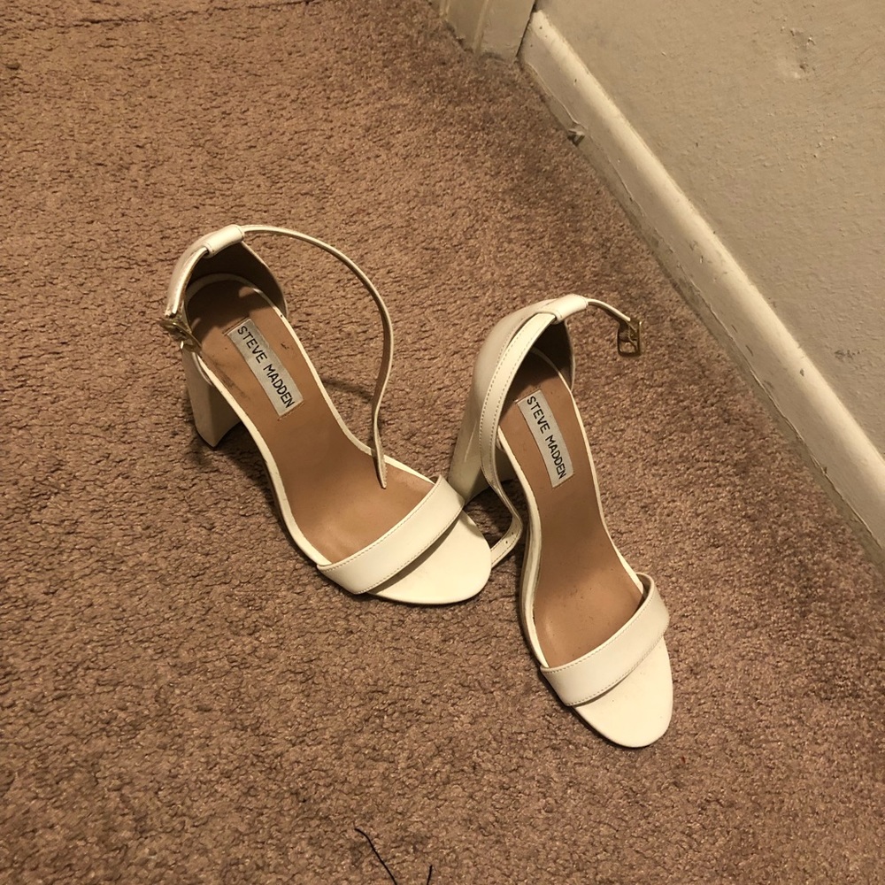 Steve Madden block white shoes size 7